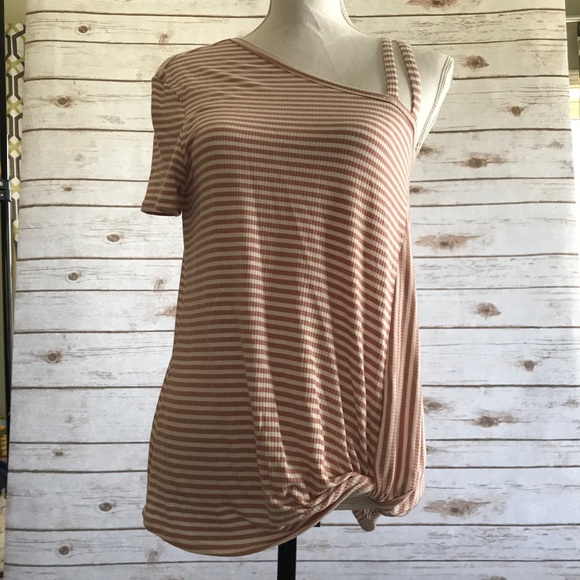 * Cute one shoulder striped top. Size S. NWOT. - Picture 5 of 5